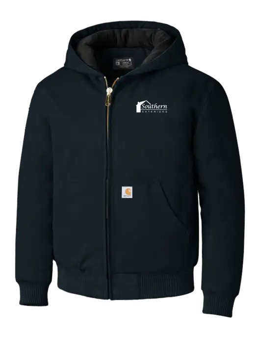 Carhartt Navy Quilted-Flannel-Lined Duck Active Jacket w/Southern Exteriors Logo