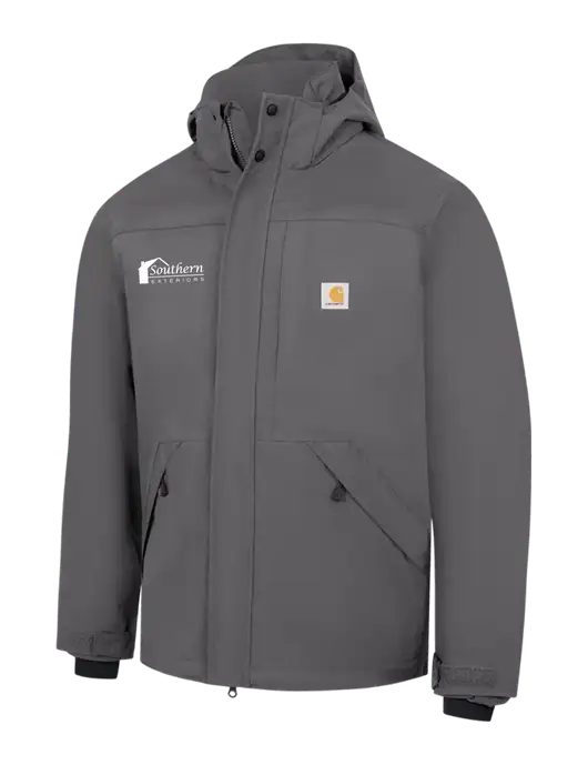 Carhartt Dark Grey Storm Defender Shoreline Jacket w/Southern Exteriors Logo