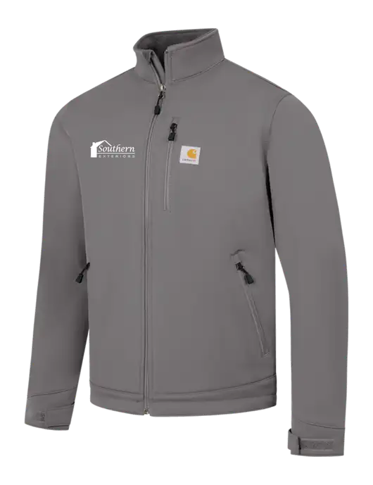 Carhartt Dark Medium Grey Crowley Soft Shell Jacket w/Southern Exteriors Logo