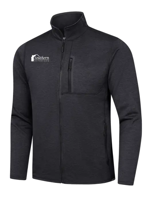 North Face Dark Grey Heather Skyline Full-Zip Fleece Jacket w/Southern Exteriors Logo
