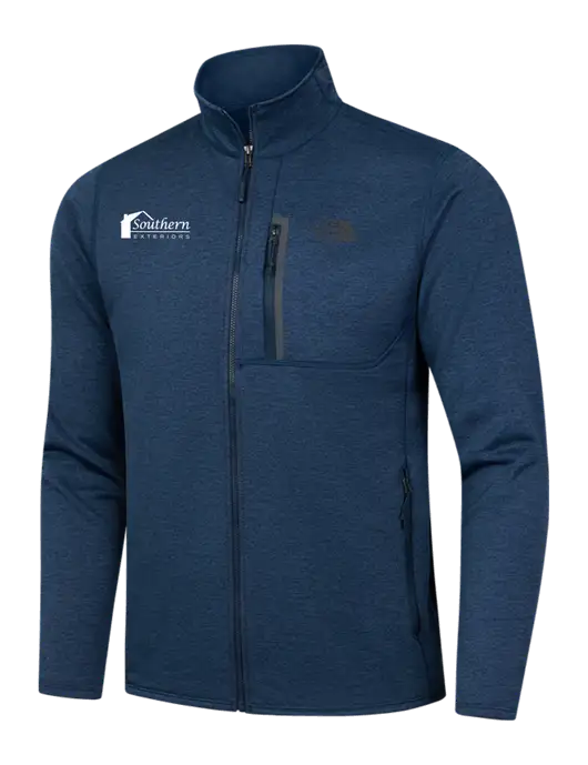 North Face Navy Heather Skyline Full-Zip Fleece Jacket w/Southern Exteriors Logo
