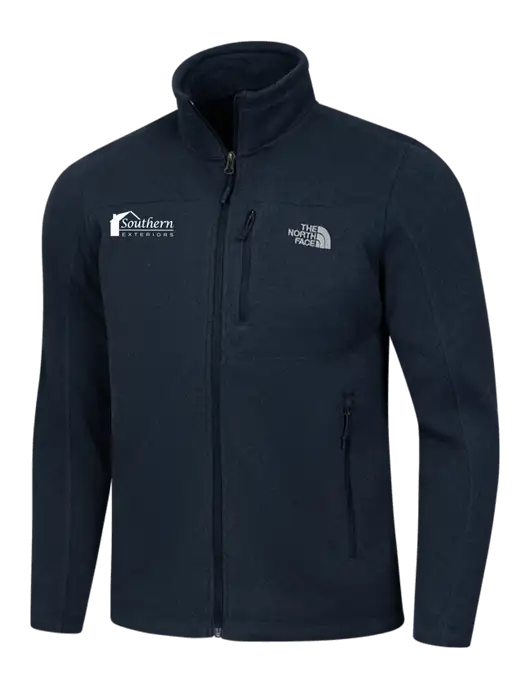 North Face Navy Heather Sweater Fleece Jacket w/Southern Exteriors Logo