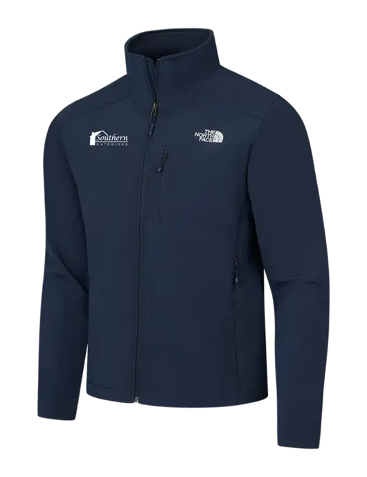 North Face Navy Apex Barrier Soft Shell Jacket w/Southern Exteriors Logo