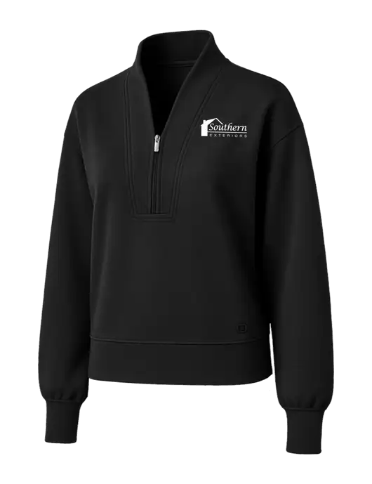 OGIO Womens Black Transcend 1/4-Zip w/Southern Exteriors Logo