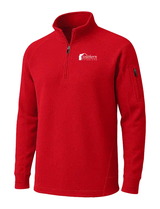 True Red Tech Fleece 1/4 Zip Pullover w/Southern Exteriors Logo