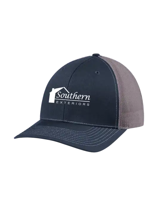 Richardson Adjustable Snapback Original 112 Trucker Cap Navy w/Charcoal Mesh w/Southern Exteriors Logo