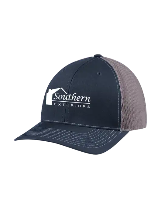 Richardson Adjustable Snapback Original 112 Trucker Cap Navy w/Charcoal Mesh w/Southern Exteriors Logo