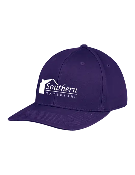 Premium Modern Structured Twill Purple Snapback Cap w/Southern Exteriors Logo