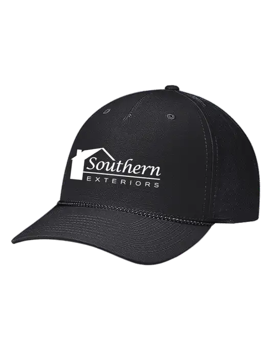 Richardson Laser Perf Performance Black/Black-Grey Rope Cap w/Southern Exteriors Logo