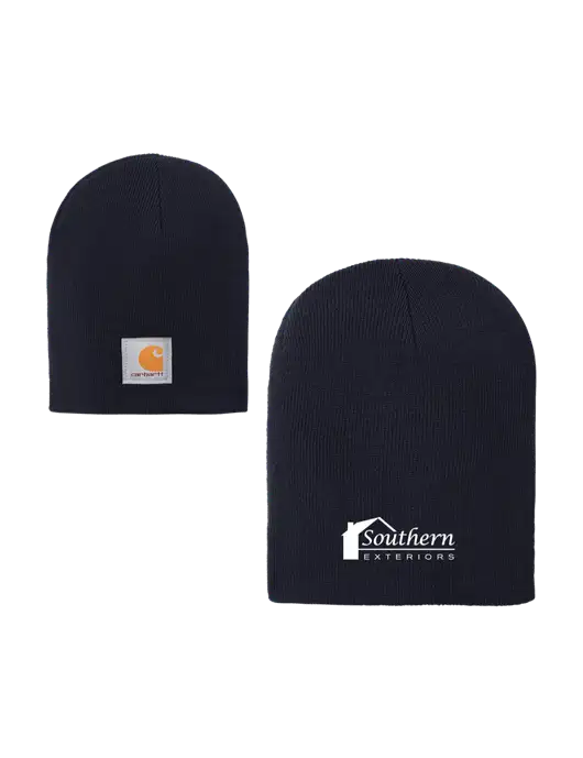 Carhartt Dark Navy Acrylic Knit Hat w/Southern Exteriors Logo