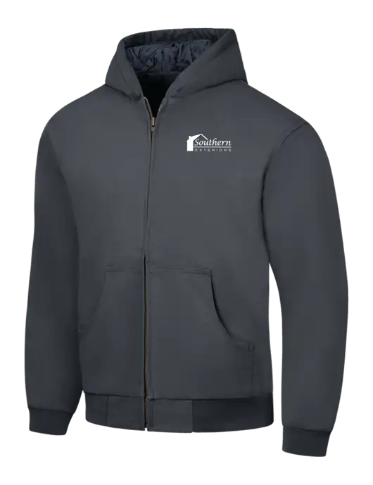 CornerStone Charcoal Duck Cloth Hooded Work Jacket w/Southern Exteriors Logo
