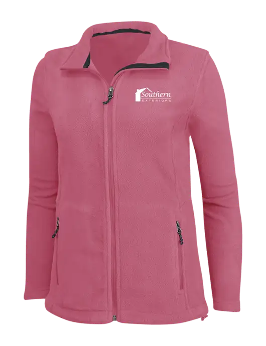 Womens Pink Fleece Jacket w/Southern Exteriors Logo