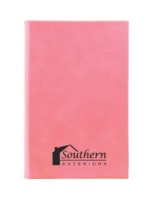 Pink Leatherette 5.25 x 8.25 Journal w/Southern Exteriors Logo
