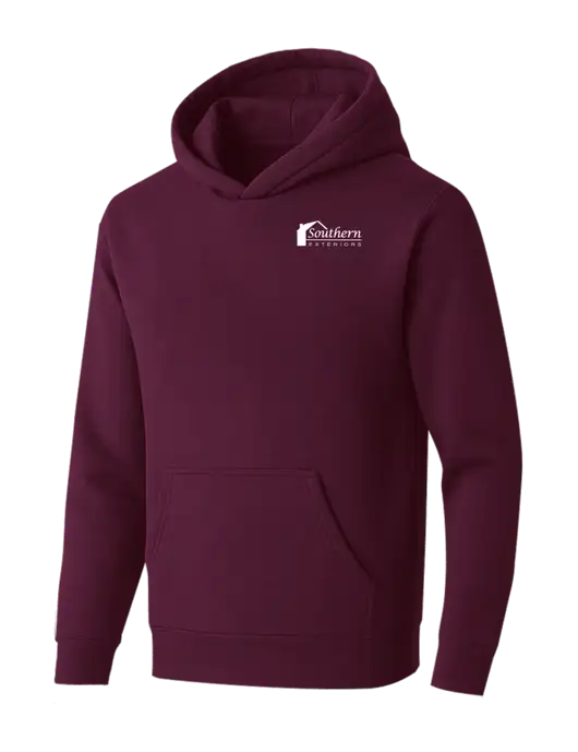 BELLA+CANVAS Maroon Sponge Fleece Pullover Hoodie w/Southern Exteriors Logo