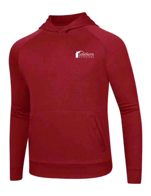 Tech True Red Fleece Hooded Sweatshirt w/Southern Exteriors Logo
