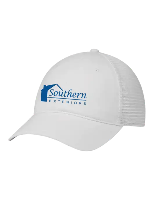 Richardson 111 Garment Washed Trucker Cap White w/White Mesh w/Southern Exteriors Logo