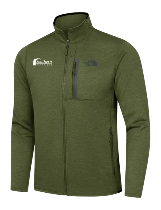 North Face Olive Heather Skyline Full-Zip Fleece Jacket w/Southern Exteriors Logo
