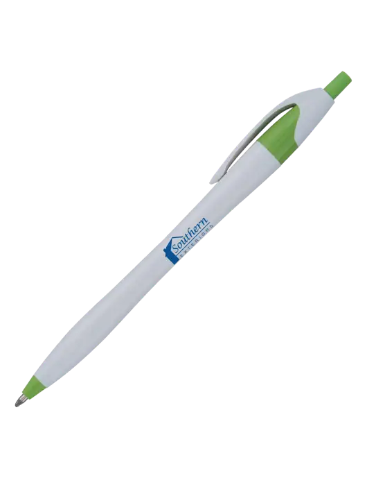 Novella Light Green/White Splash Pen - Blue Ink w/Southern Exteriors Logo