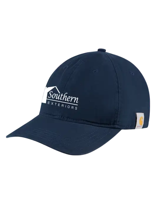 Carhartt Navy Cotton Canvas Cap w/Southern Exteriors Logo