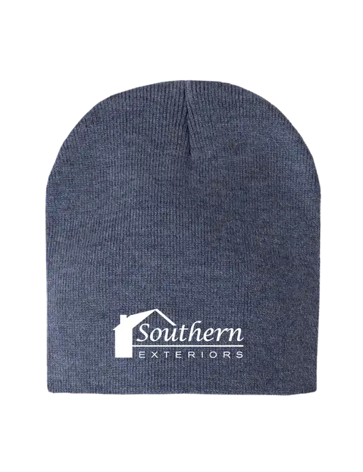 Navy Heather Element Knit Beanie w/Southern Exteriors Logo