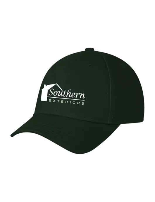 Dark Green Structured Cap Hook & Loop w/Southern Exteriors Logo