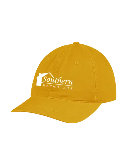 Garment Washed Unstructured Twill Yellow Gold Cap w/Southern Exteriors Logo