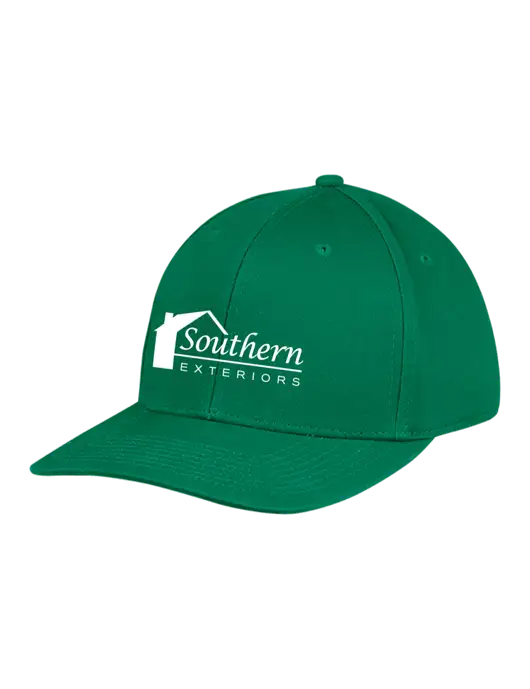 Premium Modern Structured Twill Kelly Green Snapback Cap w/Southern Exteriors Logo