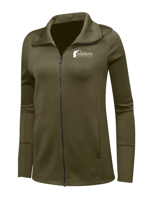 OGIO Olive Womens Endurance Modern Performance Full-Zip w/Southern Exteriors Logo