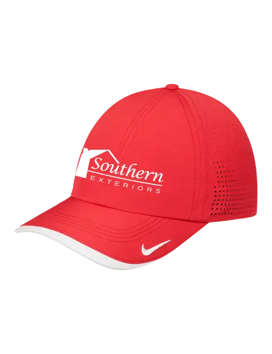 Nike Red/White Dri-FIT Perforated Performance Cap w/Southern Exteriors Logo