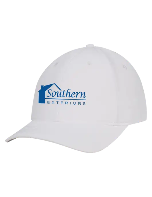 White Nylon Twill Performance Cap w/Southern Exteriors Logo