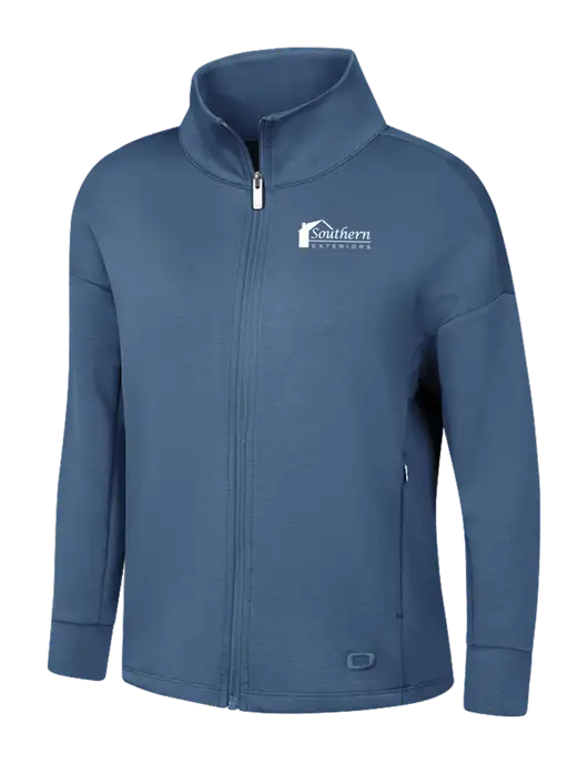 OGIO Womens Light Slate Blue Transcend Full-Zip w/Southern Exteriors Logo