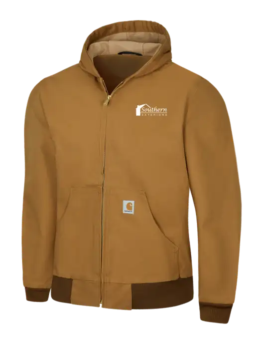 Carhartt Brown Thermal Lined Duck Active Jacket w/Southern Exteriors Logo