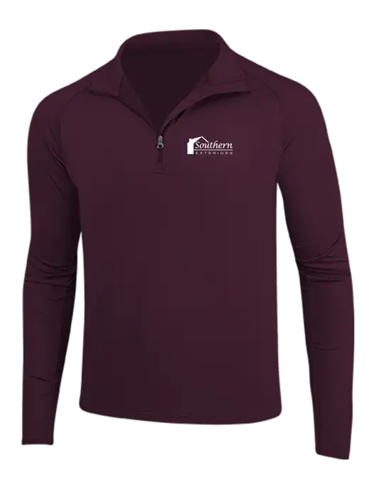 Maroon Sport Wick Stretch 1/4 Zip Pullover w/Southern Exteriors Logo