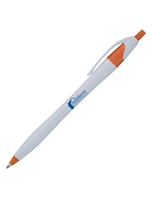 Novella Orange/White Splash Pen - Blue Ink w/Southern Exteriors Logo