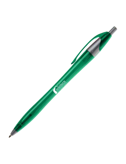 Novella Translucent Green/Silver Jewel Pen - Blue Ink w/Southern Exteriors Logo