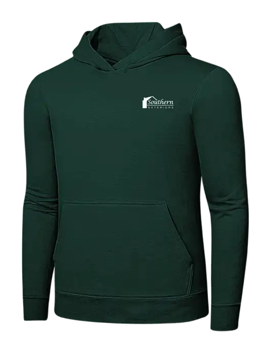 Dark Green 7.8 oz Ring Spun Hooded Sweatshirt w/Southern Exteriors Logo