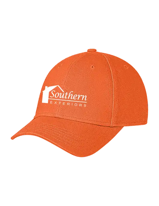Orange Structured Soft Snap Closure Hook & Loop Cap w/Southern Exteriors Logo
