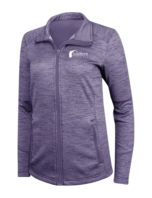 Purple Womens Digi Stripe Fleece Jacket w/Southern Exteriors Logo
