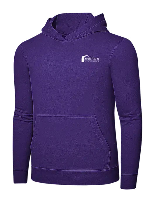 Purple 7.8 oz Ring Spun Hooded Sweatshirt w/Southern Exteriors Logo