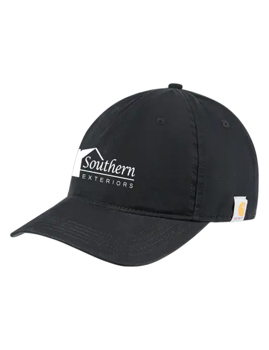 Carhartt Black Cotton Canvas Cap w/Southern Exteriors Logo