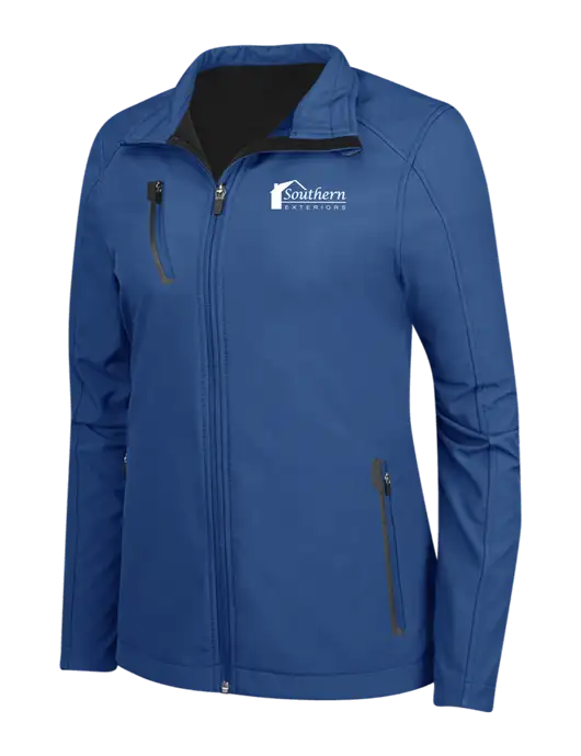 Dark Royal Womens Welded Softshell Jacket w/Southern Exteriors Logo