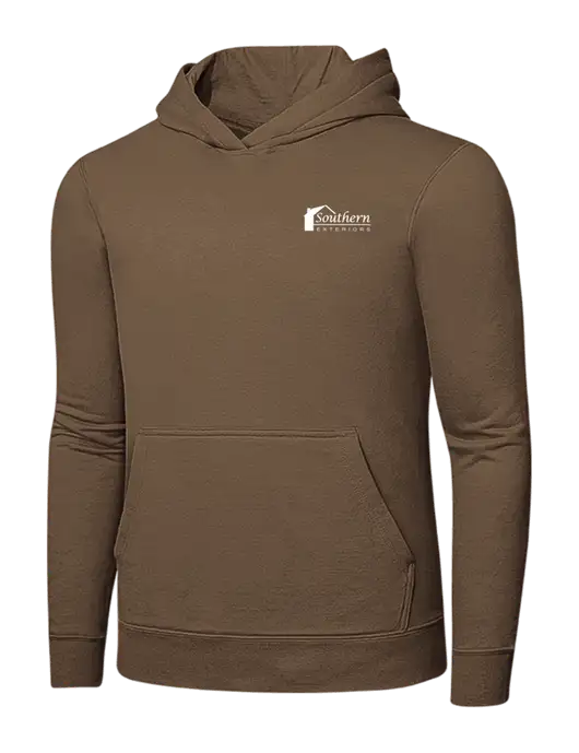 Medium Brown 7.8 oz Ring Spun Hooded Sweatshirt w/Southern Exteriors Logo