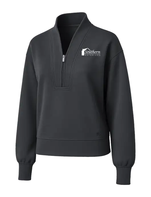 OGIO Womens Dark Grey Transcend 1/4-Zip w/Southern Exteriors Logo