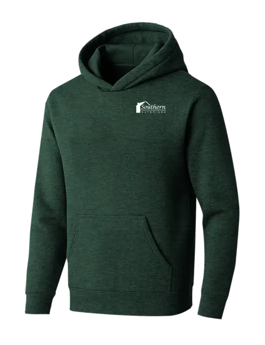 BELLA+CANVAS Heather Forest Sponge Fleece Pullover Hoodie w/Southern Exteriors Logo