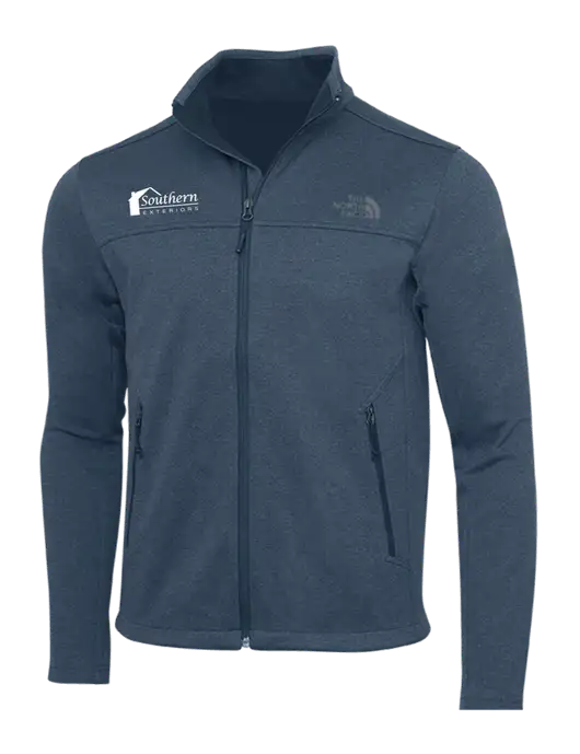 North Face Light Navy Heather Ridgewall Soft Shell Jacket w/Southern Exteriors Logo