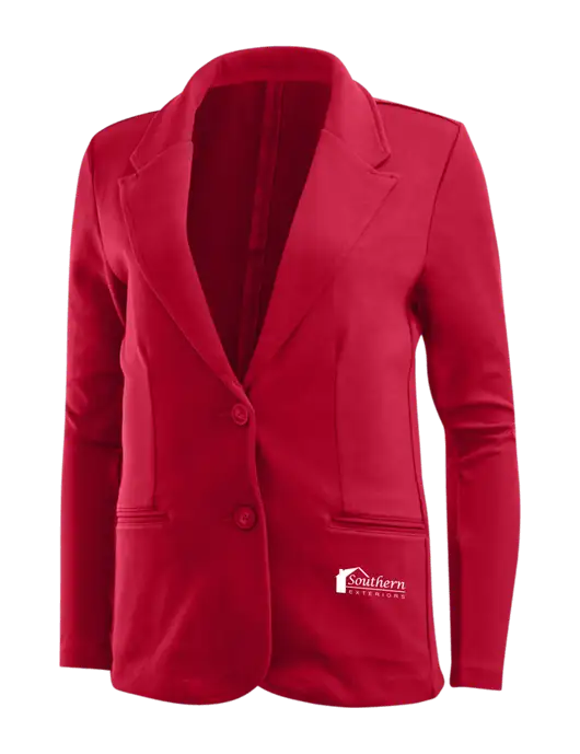 Rich Red Womens Knit Blazer w/Southern Exteriors Logo