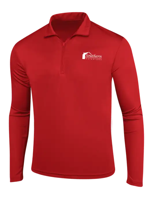Red PosiCharge Competitor 1/4 Zip Pullover w/Southern Exteriors Logo