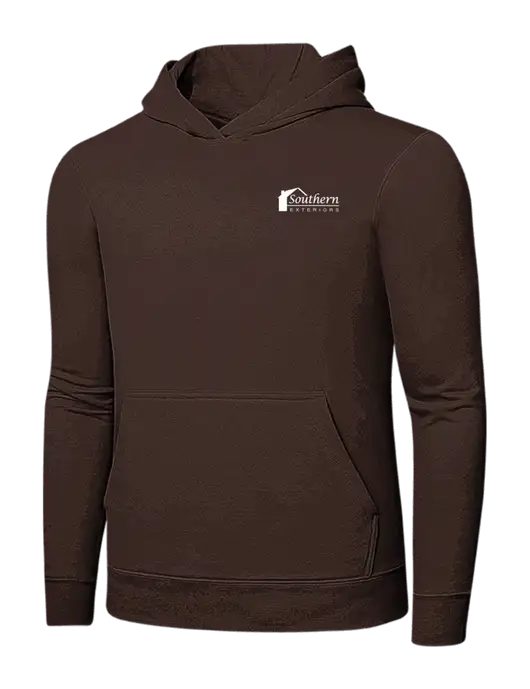 Dark Chocolate Brown 7.8 oz Ring Spun Hooded Sweatshirt w/Southern Exteriors Logo