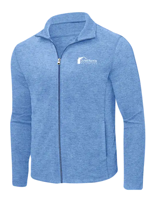 Light Royal Heather Microfleece Full-Zip Jacket w/Southern Exteriors Logo