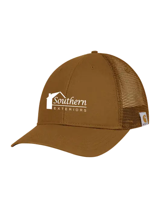 Carhartt Light Brown Canvas Trucker Cap w/Southern Exteriors Logo